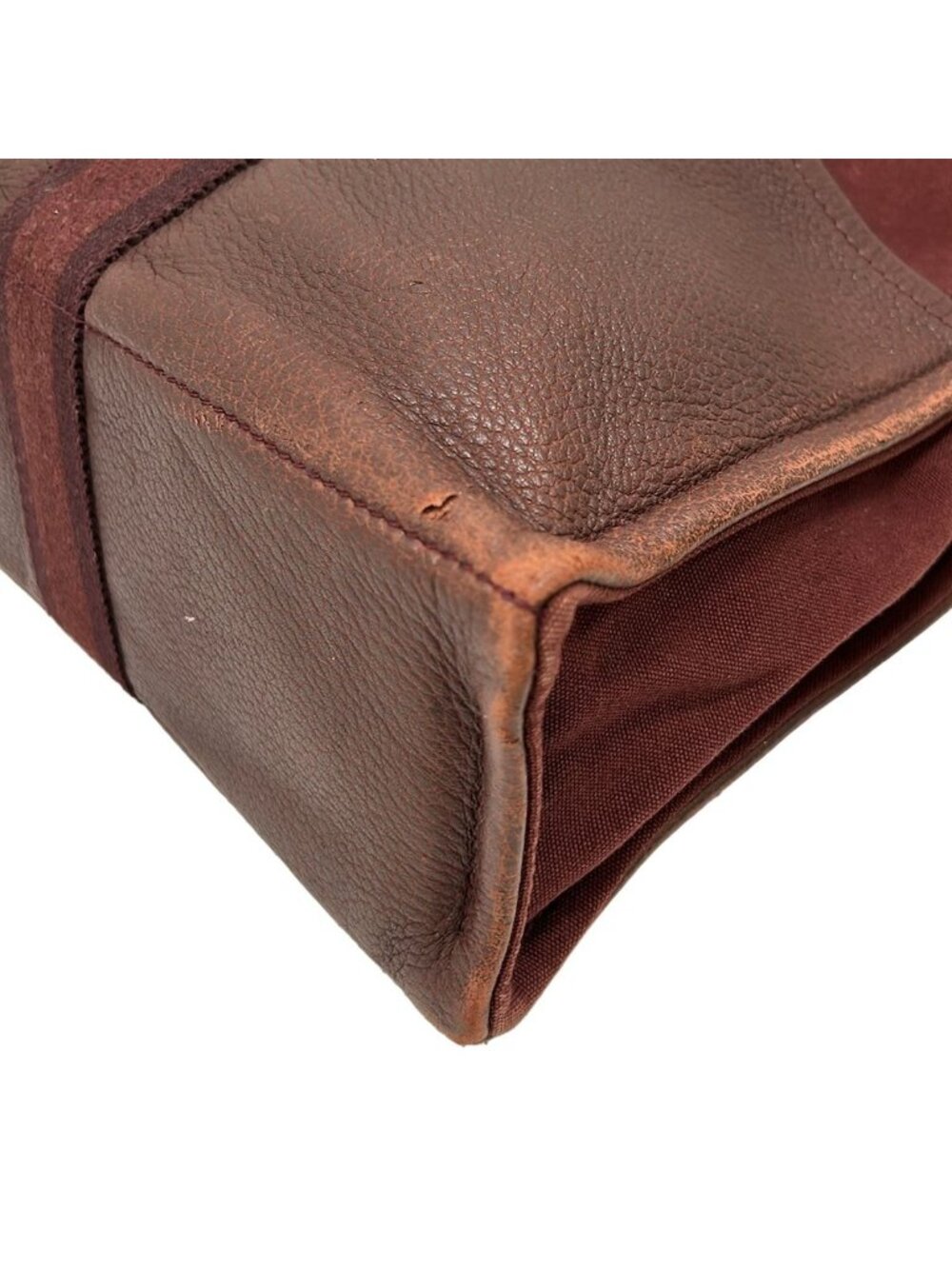 Hermes Tote Fourre Tout MM Half Leather Bordeaux - Picture 6 of 14